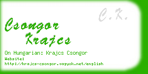 csongor krajcs business card